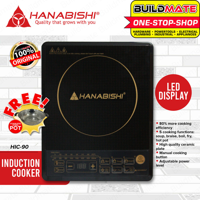 HANABISHI Induction Cooker with LED Display HIC-90 •BUILDMATE•