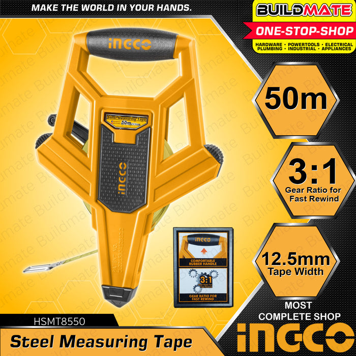 INGCO Steel Measuring Tape Measure 50mx12.5mm HSMT8550 •BUILDMATE• IHT