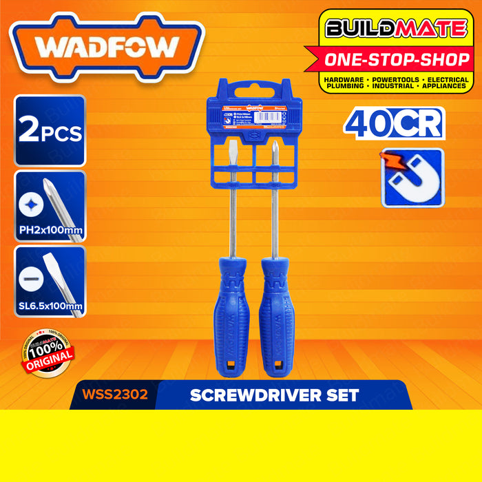 BUILDMATE Wadfow Screwdriver Set 2PCS | 4PCS | 6PCS [SOLD PER SET] Flat & Philip Screwdriver Round Shank & Flathead Screwdriver Slotted Screwdriver Crosshead Screwdriver Repair Tool Kit Hand Tool Set • WHT