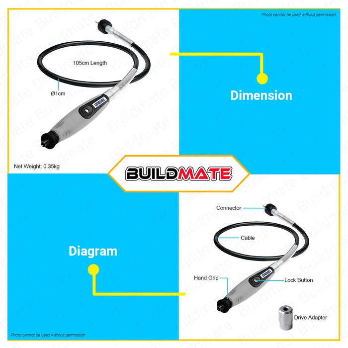 DREMEL ORIGINAL Flex Shaft 225-01 26150225JA •BUILDMATE•