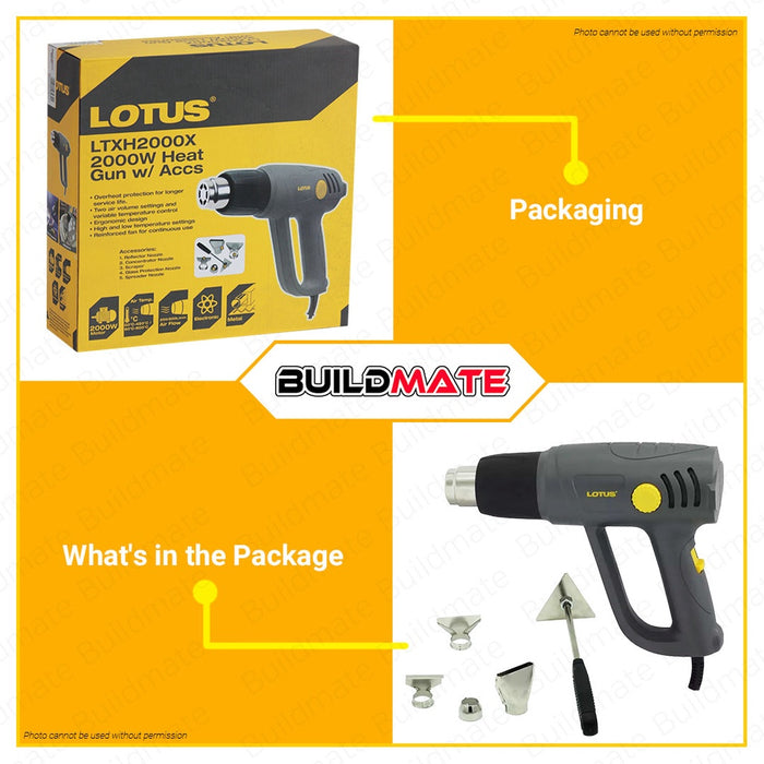 LOTUS Hot Air Heat Gun 2000W LTXH2000X •BUILDMATE• LPT