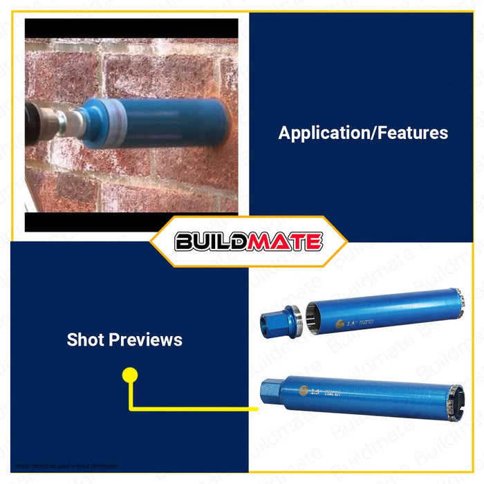 FUJIMA JAPAN Diamond Core Coring Bits 63mmx170mm 2.5" inches FT-DCB63 AUTHENTIC •BUILDMATE•