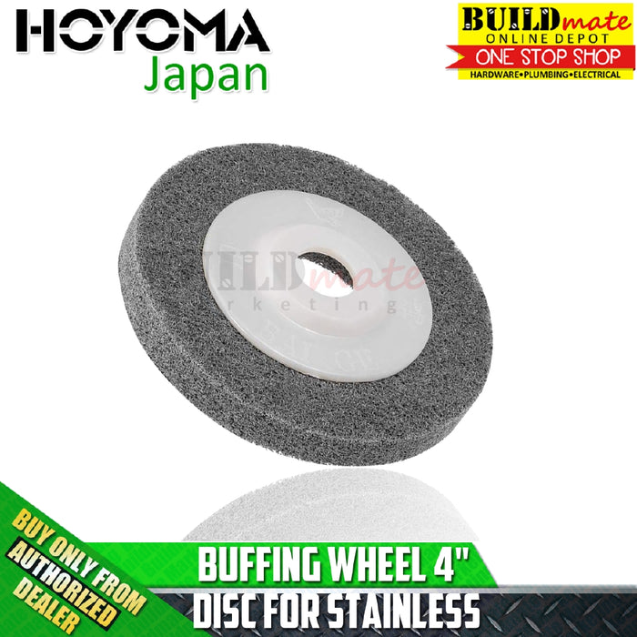 HOYOMA Buffing Wheel Gray Rough Cloth Polishing Wheel for Stainless 4" •BUILDMATE• HYM