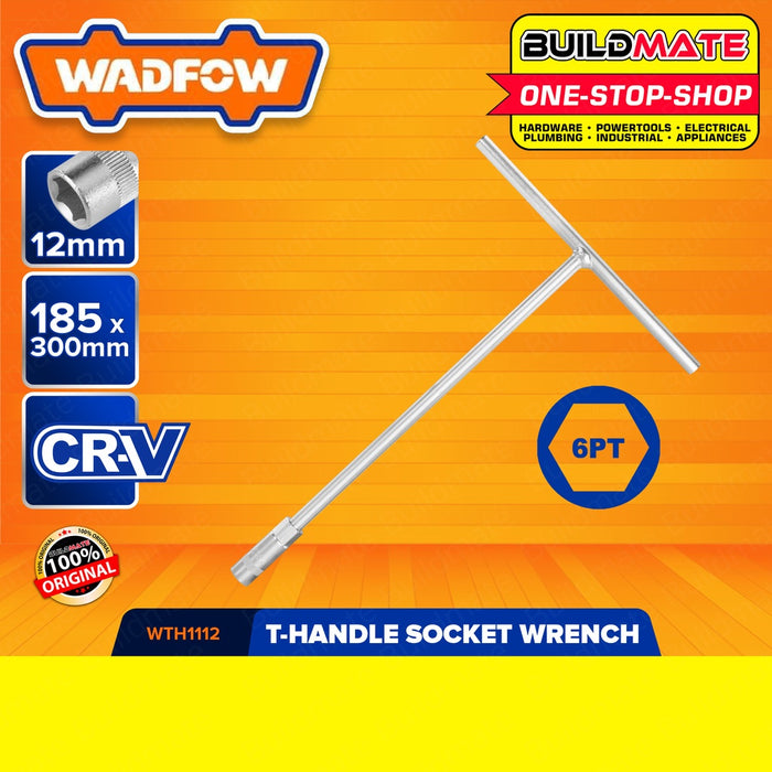 WADFOW T-Handle Socket Wrench 8mm To 19mm [SOLD PER PIECE] Metric Socket Wrench •BUILDMATE• WHT