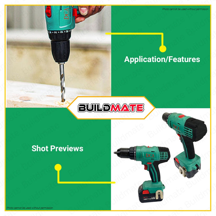 DCA Cordless Hammer Drill Driver Drill 18V 13mm ADJZ13 •BUILDMATE•