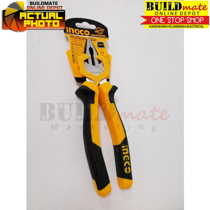 INGCO Combination Pliers 8" CR-V HCP28208 •BUILDMATE• IHT