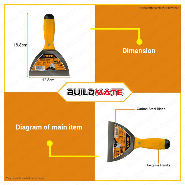 BUILDMATE Ingco 5" Inch Putty Trowel 125mm Paint Wall Scraper Paleta SUPER SELECT HPUT6860125 IHT