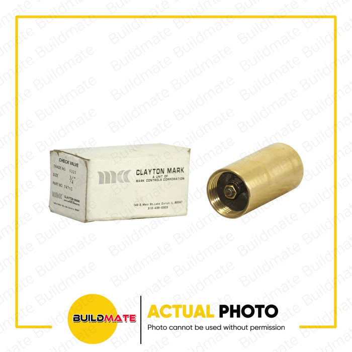 CLAYTON Brass Check Valve 3/4" •BUILDMATE•