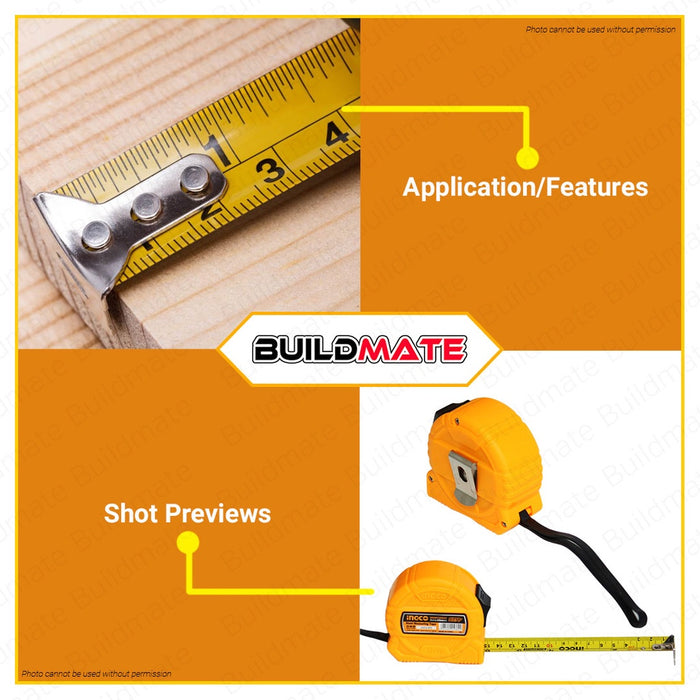 INGCO Steel Measuring Tape 3M | 5M | 8M With Metric And Inch SUPER SELECT [SOLD PER PIECE] HT2