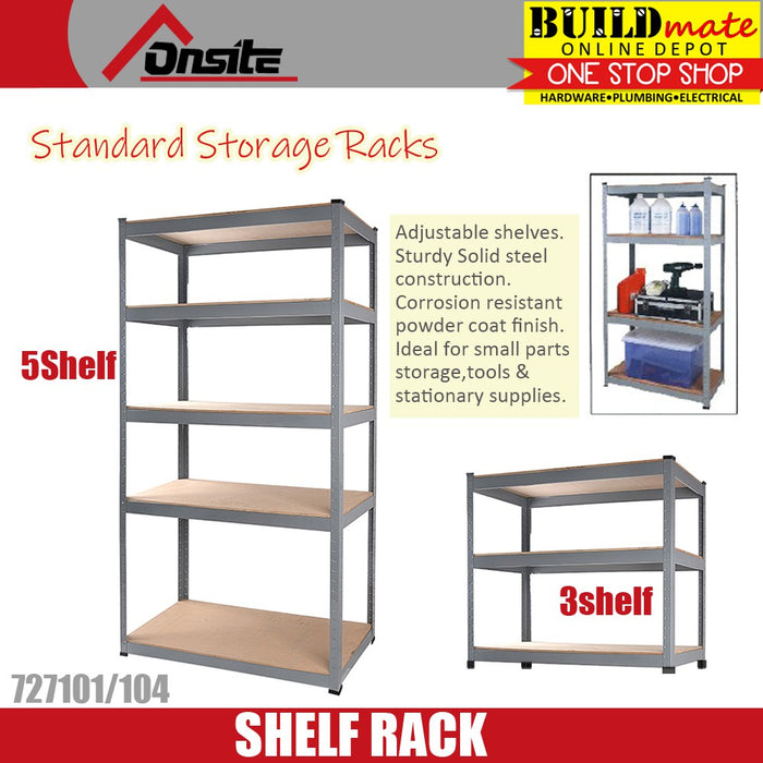 Buildmate Racking ONSITE Standard Storage Rack 3 / 5 SHELF — Buildmate