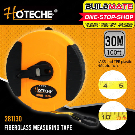 Hoteche Fiberglass Measuring Tape Measure 30m HTC-281130 •BUILDMATE•