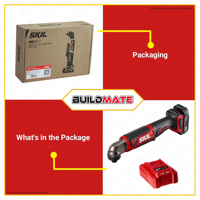 SKIL Hex Angle Impact Drill Driver BL 12V with Battery and Charger RI5745C-10 •BUILDMATE•