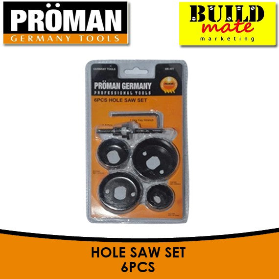 PROMAN / MEGA Hole Saw 6PCS SET SOLD PER SET •BUILDMATE•