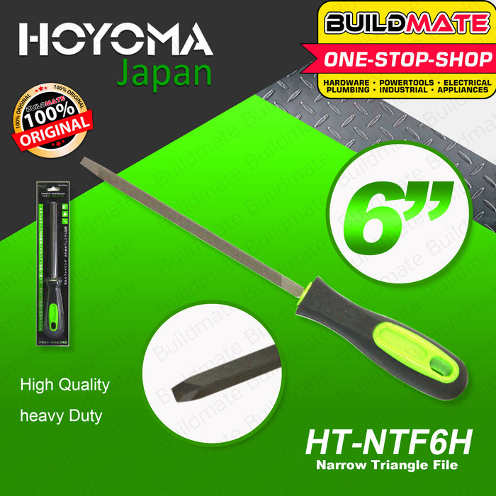 HOYOMA JAPAN Narrow Triangular File 6" HT-NTF6H •BUILDMATE•