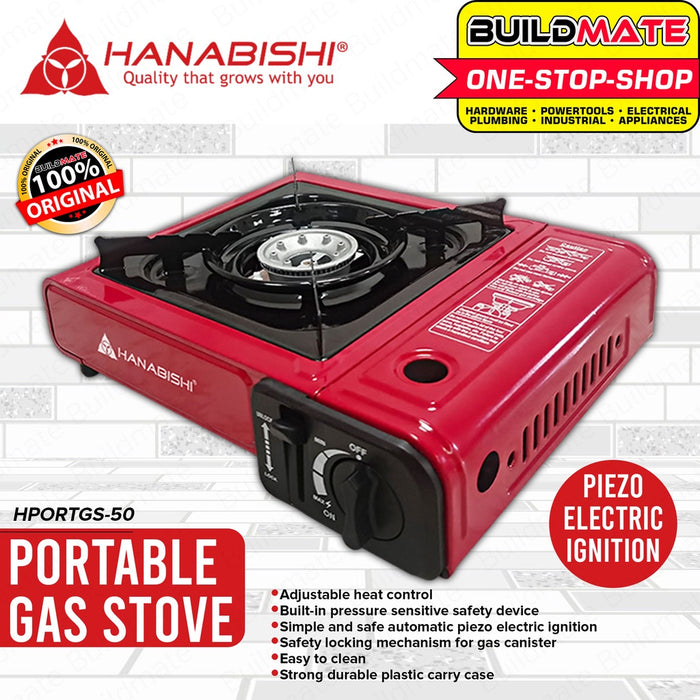 HANABISHI Portable Butane Gas Stove HPORTGS-50 •BUILDMATE•