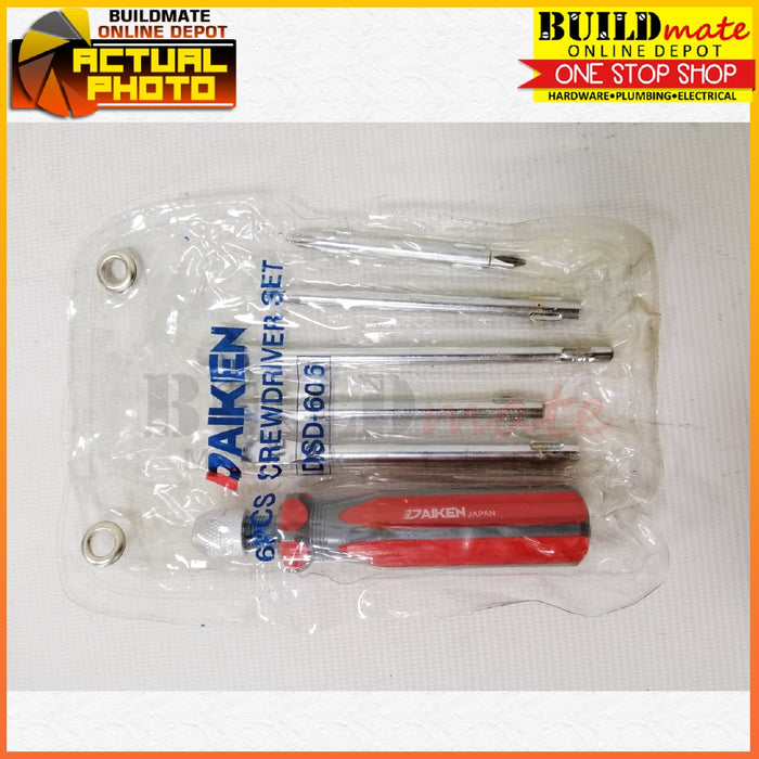 Daiken Interchangeable Screwdriver 6PCS/SET DSD606 •BUILDMATE•