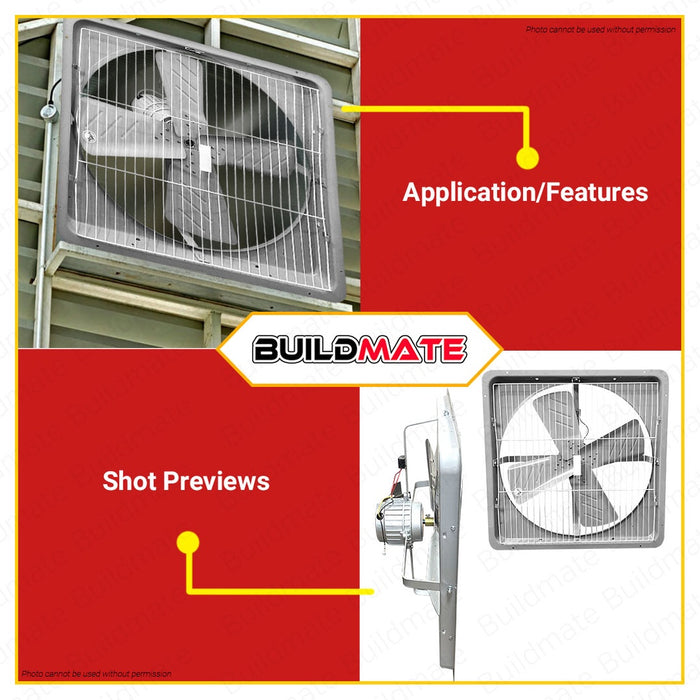 COMPACT/JR KAWASAKI Industrial Wall Mounted Electric Exhaust Fan 24"  AUTHENTIC •BUILDMATE•