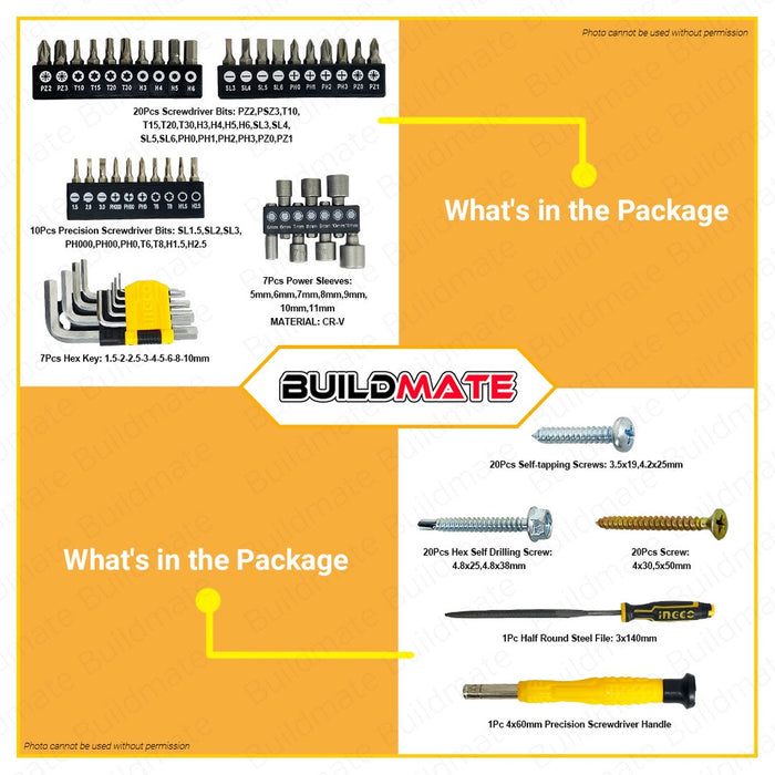 INGCO 120 PCS Handtools Hand Tools Set HKTHP21201 •BUILDMATE• IHT