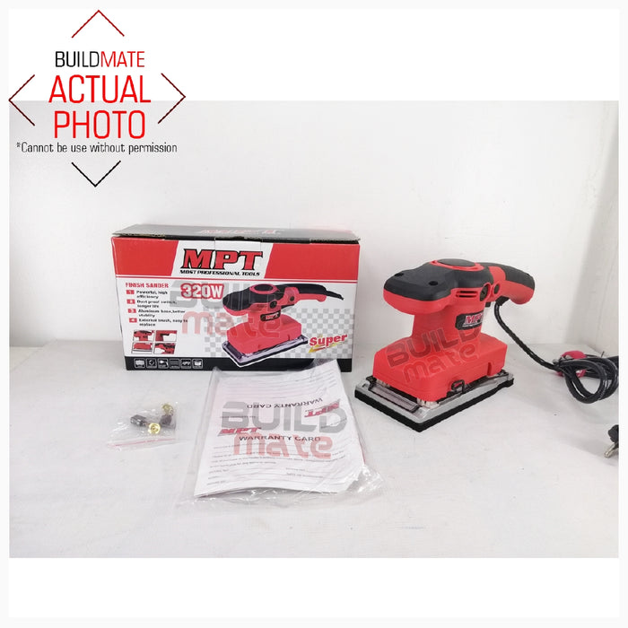 MPT Finish Sander 320W Aluminum Base 180x90mm MFS3203 Most Professional Tools •BUILDMATE•