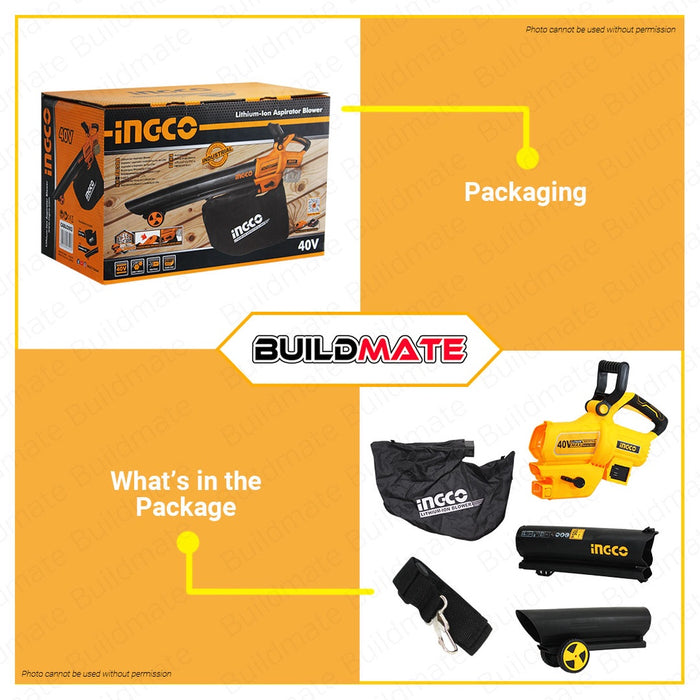 INGCO Li-Ion Lithium Ion Cordless Aspirator Air Blower 40V CABLI2003 •BUILDMATE•CABLI2003 IPT