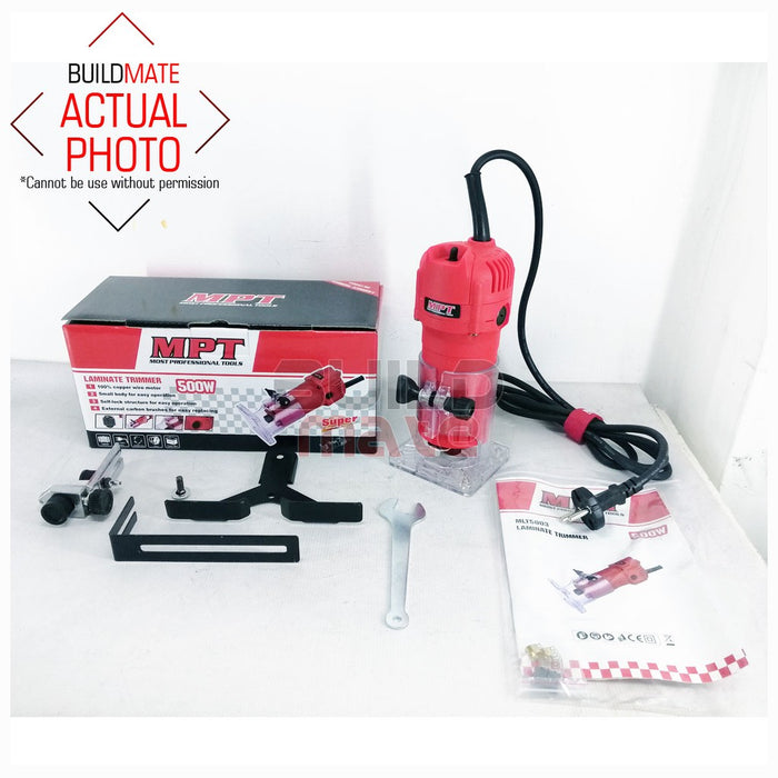 MPT Laminate Palm Router / Trimmer 500W 6mm MLT5003 Most Professional Tools •BUILDMATE•