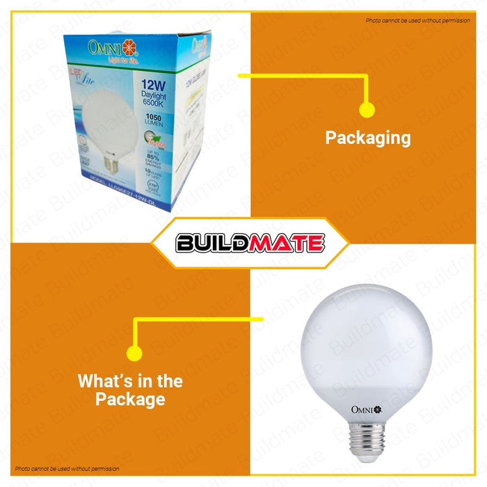 OMNI LED G95 Globe Lamp 12W LLG95E27-12W DAY LIGHT | WARM WHITE SOLD PER PIECE •BUILDMATE•