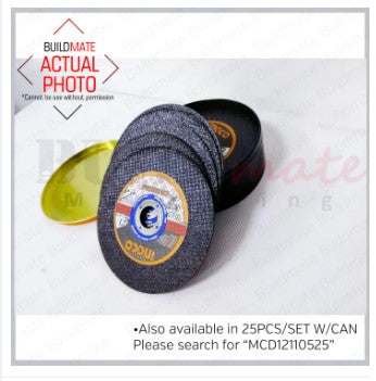 INGCO Abrasive Metal Cutting Disc Blade 1PC And 5PCS Discs For Grinder Fits Angle Grinding Tool, Abrasive Cutter Wheel, Aggressive Blade MCD1210525 | 100% ORIGINAL / AUTHENTIC •BUILDMATE• HT2