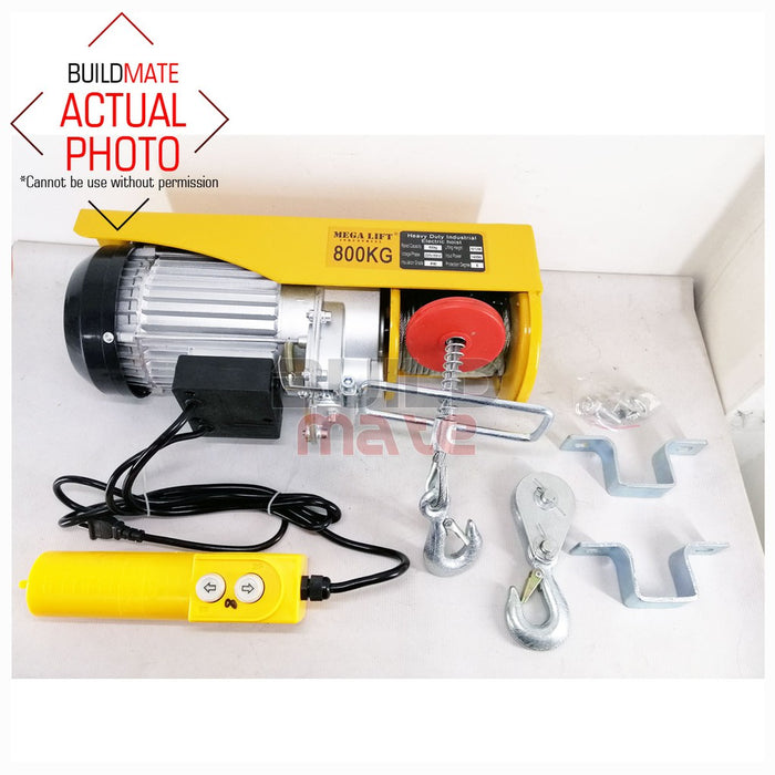 MEGA 800KG Heavy Duty Industrial Electric Hoist PA800 •BUILDMATE•