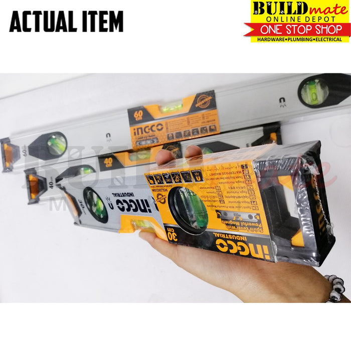 INGCO Spirit Bubble Level Double Side Milled w/ Powerful Magnets 30cm | 40cm | 60cm •BUILDMATE• IHT