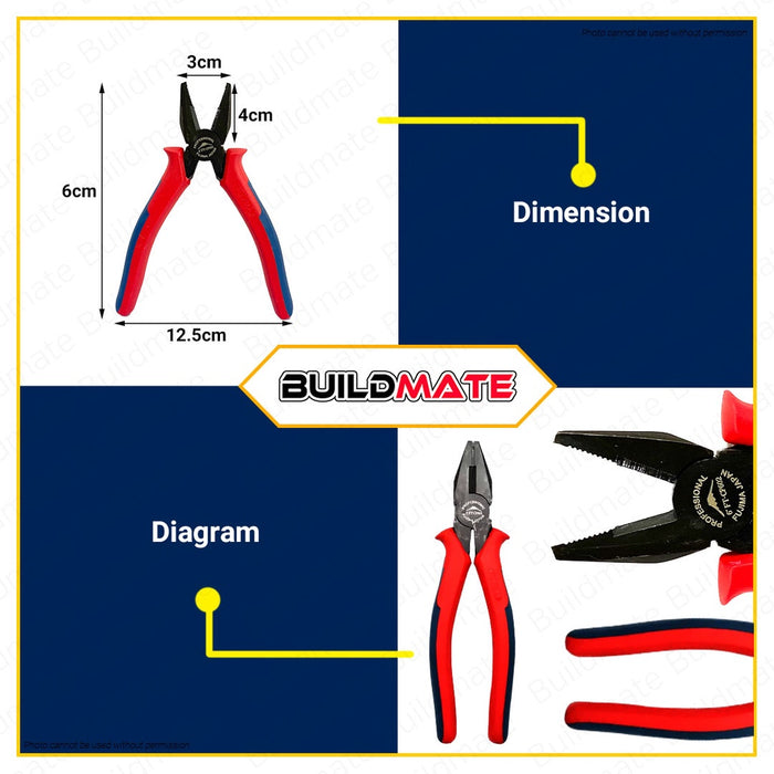 FUJIMA JAPAN Combination Plier 6" FT-CP602 •BUILDMATE•