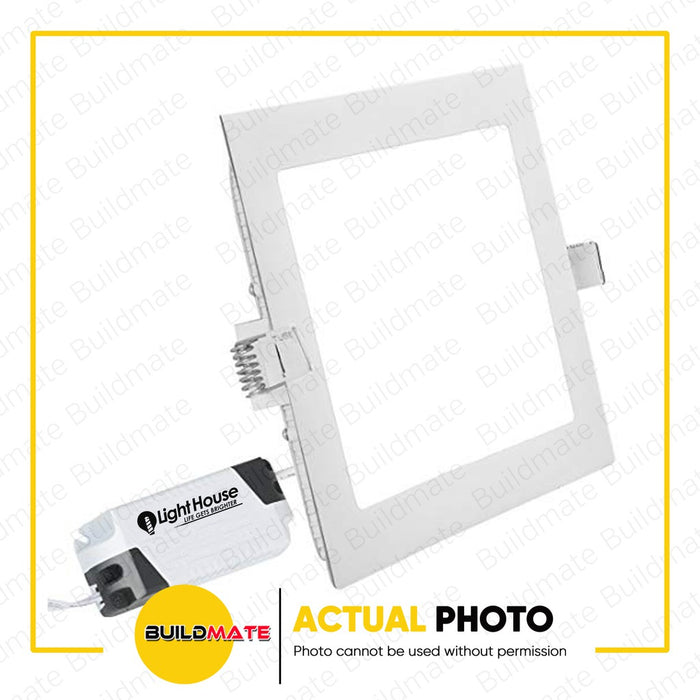 BUILDMATE Powerhouse / Lighthouse 9W 6" Inch Recessed Downlight Square Type Down Light Day Light / Warm White Panel LED Light Ceiling Light PHERP-SQR-9W-DL - PHE