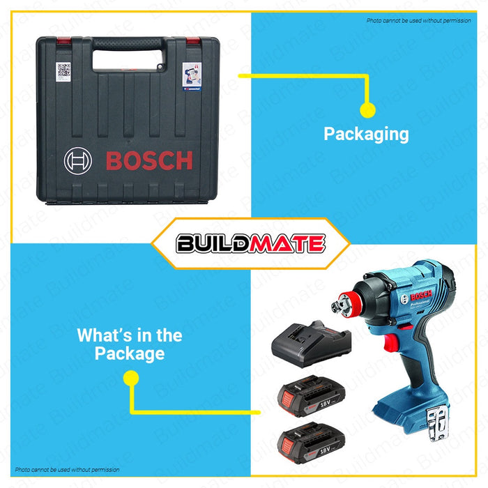 BOSCH Cordless Impact Wrench w/ 2x Battery & Charger with Hard Case GDX 180-LI 2X2.0 06019G52L0 BLC