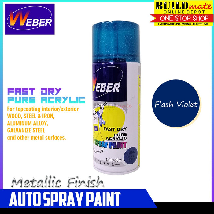 WEBER Auto Spray Paint Metallic Finish SP-2567 FLASH VIOLET