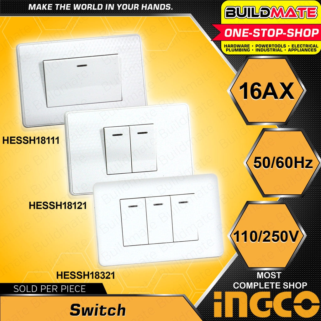 INGCO Light Switch 1 Gang | 2 Gang | 3 Gang SOLD PER PIECE •BUILDMATE ...