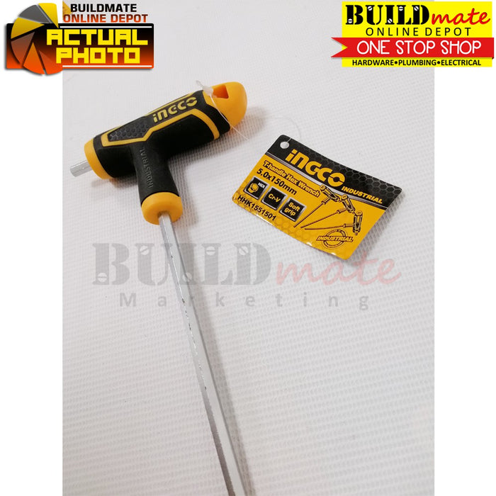INGCO T-Handle Hex Wrench Hand Tools Cr-V 4x100mm | 5x150mm | 6x150mm SOLD PER PIECE •BUILDMATE• IHT