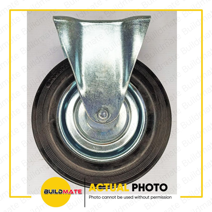 BUTTERFLY Rubber Caster Wheel 8" Fixed | Swivel SOLD PER PIECE •BUILDMATE•