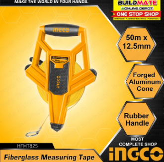 INGCO Fiberglass Measuring Tape 50mx12.5mm HFMT8250  •BUILDMATE• IHT