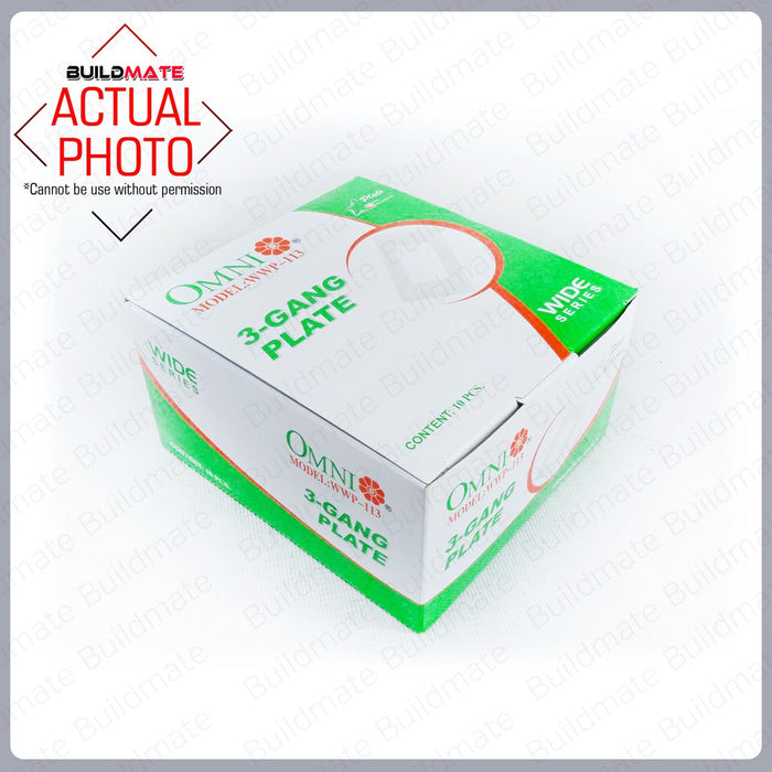 [WHOLESALE] (10PCS) OMNI 3 Gang Plate WWP-113 WIDE SERIES •BUILDMATE•
