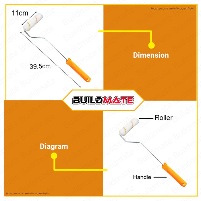 INGCO Mini Cylinder Paint Roller Brush 4" Inner Wall Super Select HRHT281002 •BUILDMATE• HT2