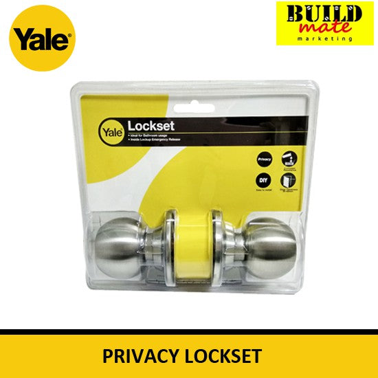 YALE Privacy Bathroom Cylindrical Lockset VCA5122 US32D •BUILDMATE•