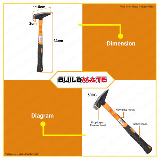 HOTECHE 500g Machinist Hammer Tools Hammer HTC-210205 | 100% ORIGINAL / AUTHENTIC •BUILDMATE•