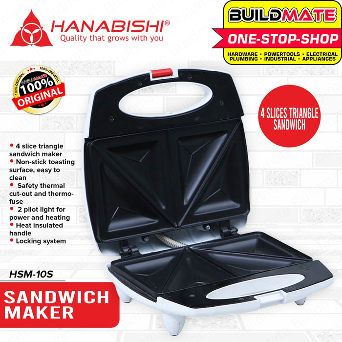 HANABISHI Non Stick Sandwich Maker Machine HSM-10S •BUILDMATE•