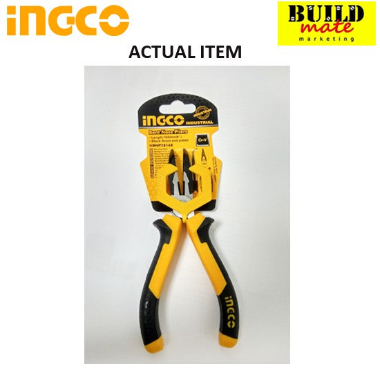 BUILDMATE Ingco 6" Inch Bent Nose Pliers / 8" Inch High Leverage Bent Nose Pliers Hand Tools for DIY Craft HBNP28168 / HHBNP28201 - IHT