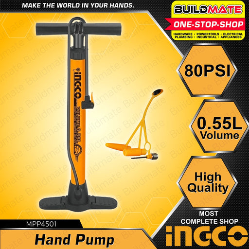 INGCO Aluminum Hand Pump For Bicycle MPP4501 •BUILDMATE• HT2