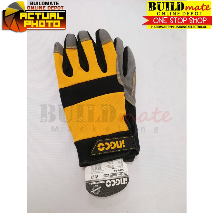 BUILDMATE Ingco Micro Fibre Material Mechanic Gloves Safety Gear Protective Hand Glove HGMG01-XL IHT