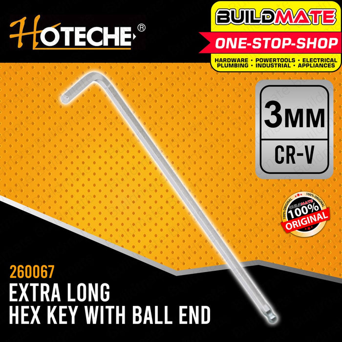 HOTECHE 3mm Extra Long Hex Key With Ball End HTC-260067 | 100% ORIGINAL / AUTHENTIC •BUILDMATE•