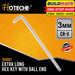 HOTECHE 3mm Extra Long Hex Key With Ball End HTC-260067 | 100% ORIGINAL / AUTHENTIC •BUILDMATE•