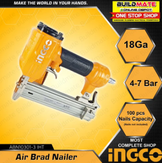 INGCO Air Brad Nailer ABN10301-3  •BUILDMATE• IHT