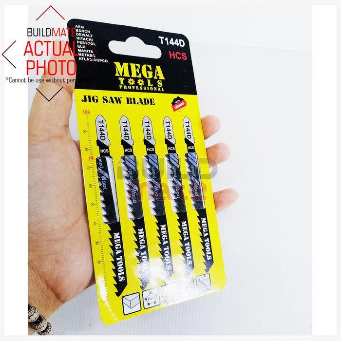 MEGA HCS Jigsaw Blade 5PCS/PAD FASTCUT Speed For Wood T144D •BUILDMATE•