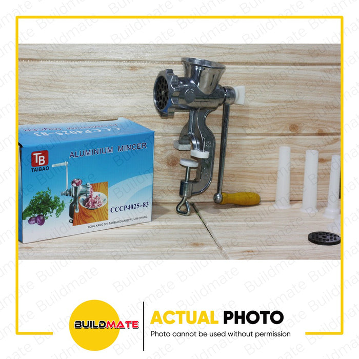 Manual Meat Grinder Aluminum CCCP4025-85 •BUILDMATE•